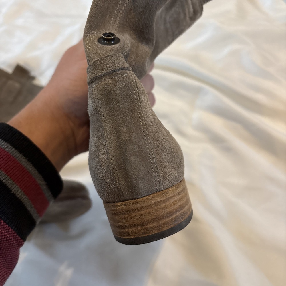 Alberto Fermani Umbria Women's beige‎ suede slouch booties Size 6 36.5 - Picture 6 of 13